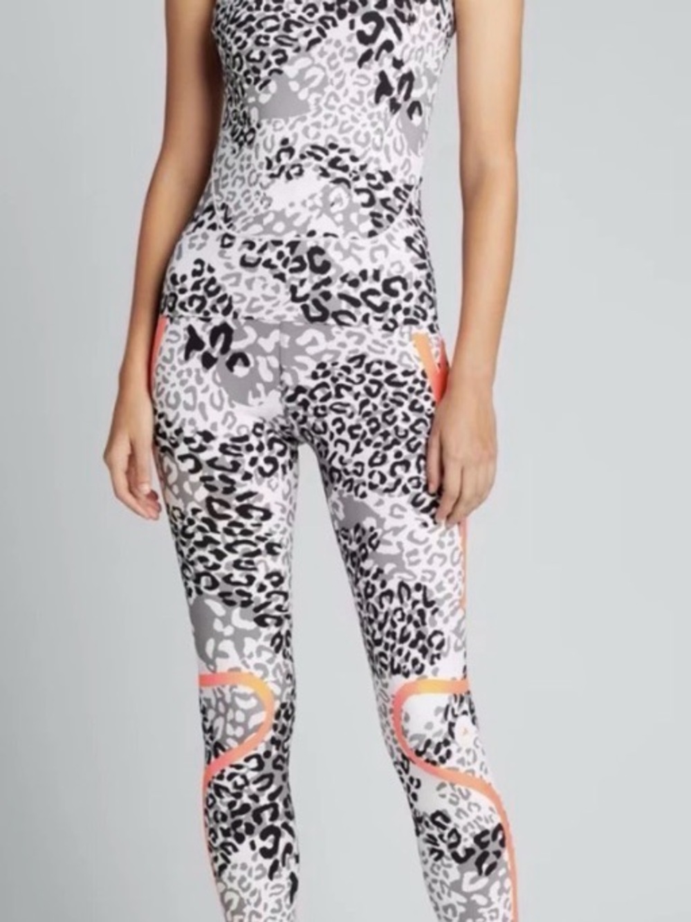 Adidas by Stella McCartney Leopard Print Leggings Tank Top Set XS Activewear